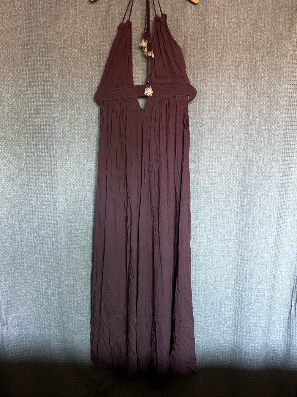 Urban Outfitters Halter Maxi Dress in Plum
